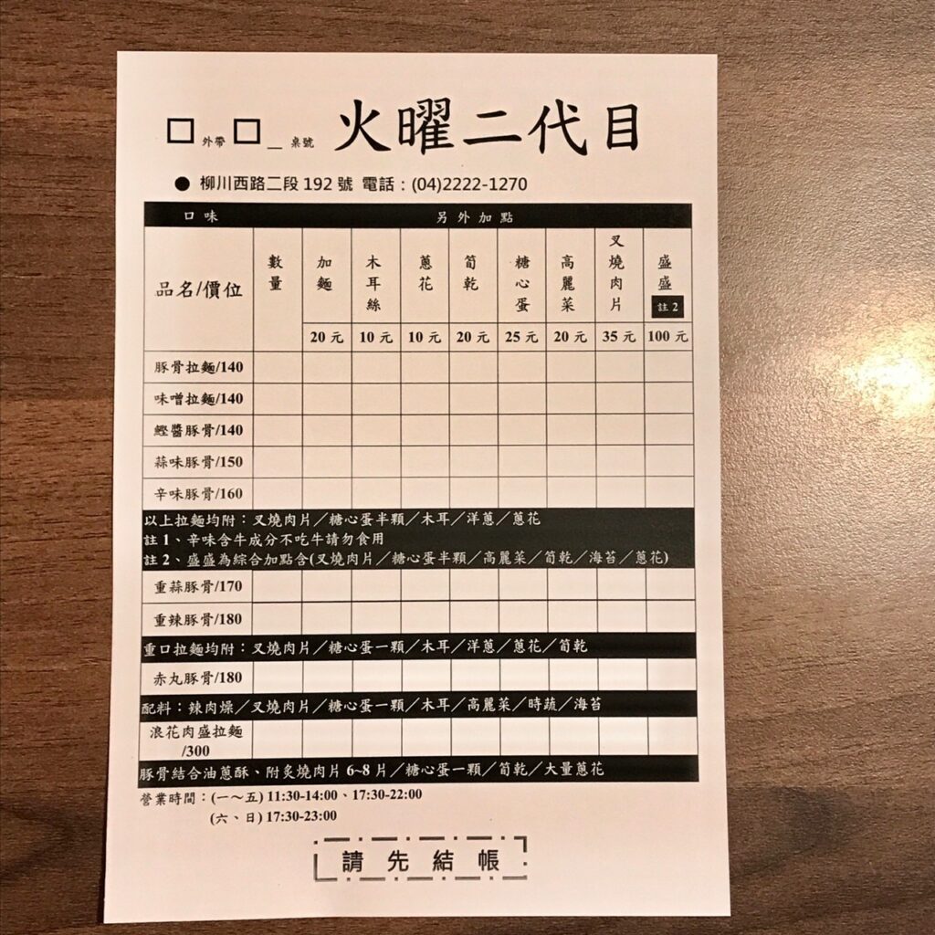 火曜二代目|超吸睛日系動漫風的平價攤車拉麵店! 台中拉麵推薦