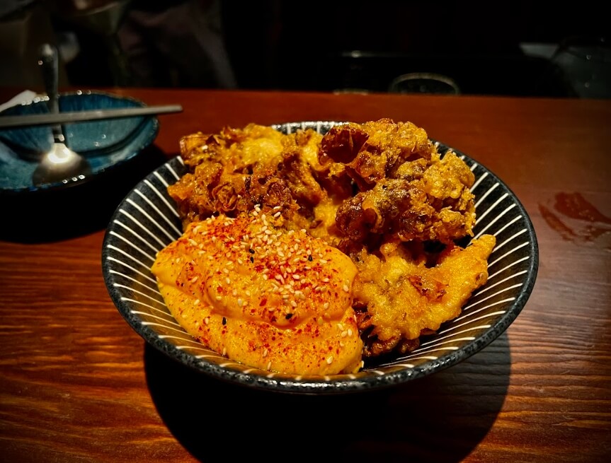 Imbibe Taipei 好醖餐酒館|市民大道上的台式復古餐酒館,不管多晚都讓你酒足飯飽的深夜食堂 鹽酥炸舞菇|自製地瓜泥