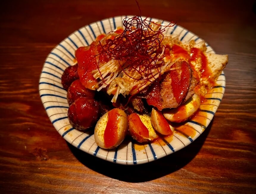 Imbibe Taipei 好醖餐酒館|市民大道上的台式復古餐酒館,不管多晚都讓你酒足飯飽的深夜食堂 黑白切|鵪鶉蛋|豬肚|脆腸|腐皮|油豆腐|甜辣醬