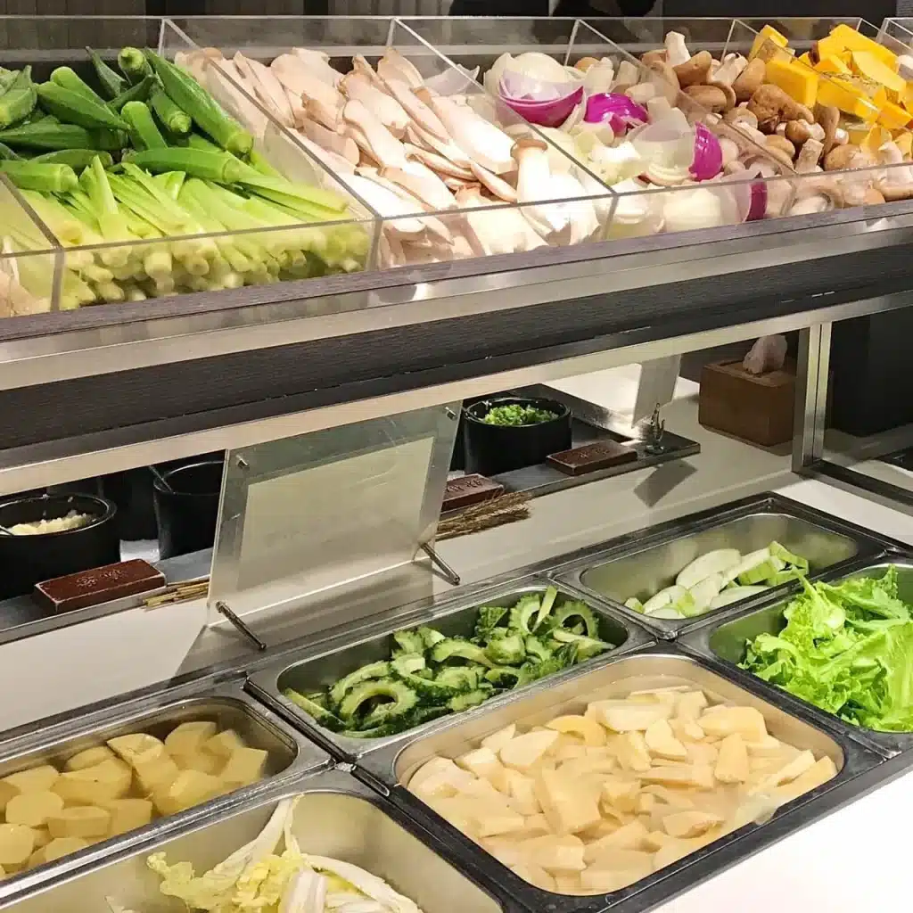 不時不食清鍋物|25種蔬菜、野菇炊飯、烏龍冷麵吃到飽,每口都是安心的原型食物!彰化火鍋 蔬菜|少見的碧玉筍、竹筍全都有-2