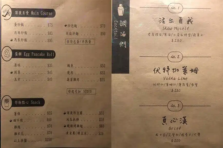 【台東美食】深夜故事。長濱|街上營業到最晚的酒吧,有chill、有酒、有晚餐 深夜故事。長濱|餐點介紹-2