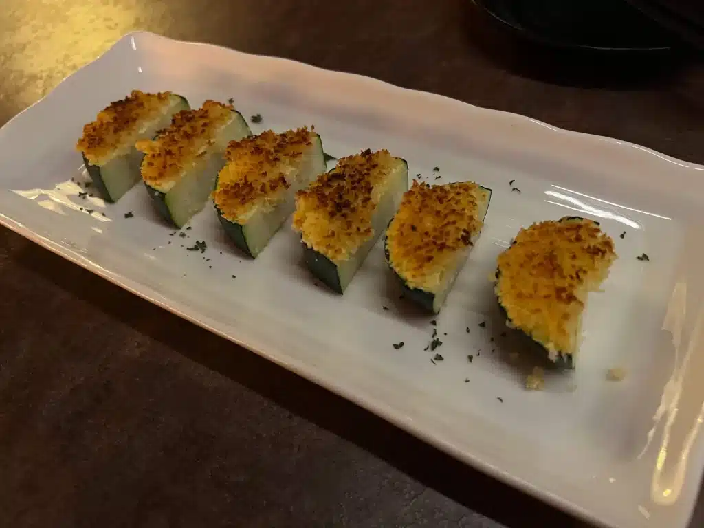 【台北日系居酒屋】新串New Trend|摩登創意調酒|中山站小酌聚會推薦 蒜香卡滋節瓜|NTD140