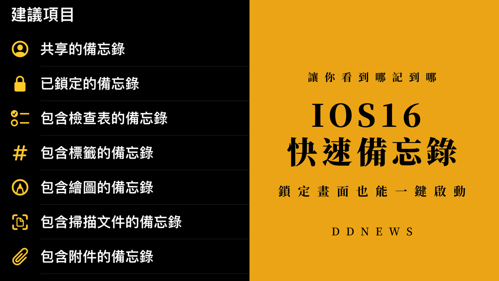 iOS 16 】新增快速備忘錄｜讓你看到哪記到哪｜鎖定畫面也能一鍵啟動