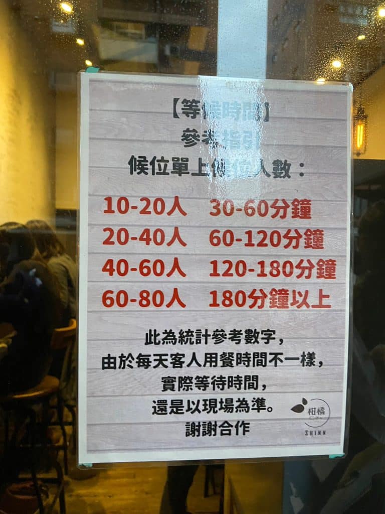 【台北拉麵】 十大金賞拉麵名店|柑橘Shinn-Soba-一吃就上癮的柑橘拉麵 柑橘Shinn-Soba|候位規則-2