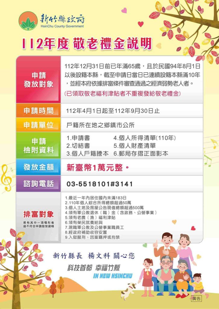 【2026重陽敬老金懶人包】重陽敬老金是什麼?各縣市領取/發放時間、資格、金額、線上申請方式大解密 重陽敬老金