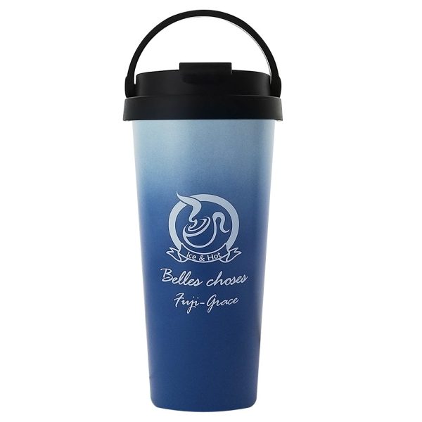 【FUJIGRACE】外鋼內陶瓷 手提保溫咖啡杯 600ml：圖片 6