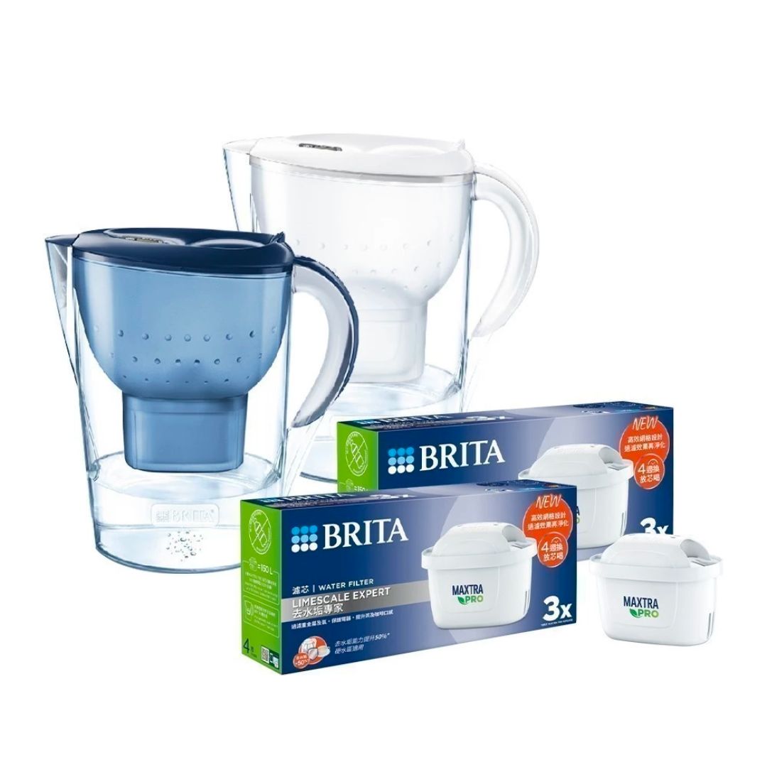 BRITA淨水器｜Marella馬利拉,MXPRO濾水壺,MXPRO去水垢濾芯
