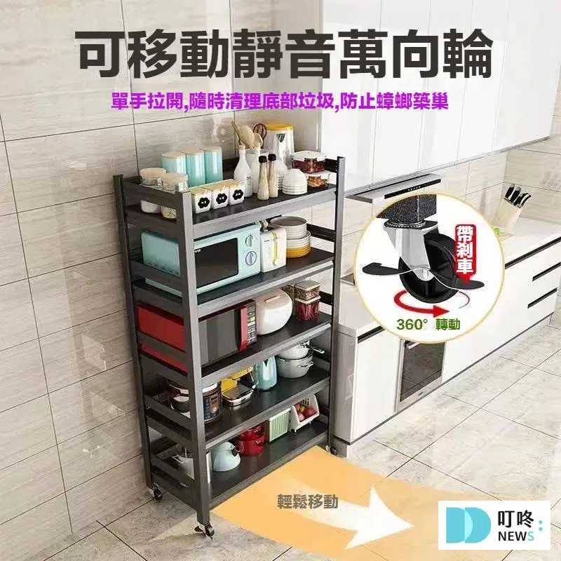 【居家生活】輪子移動款置物架推薦 $707 – $3,378-2
