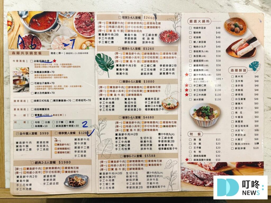 森鄰鍋物｜菜單價格-2