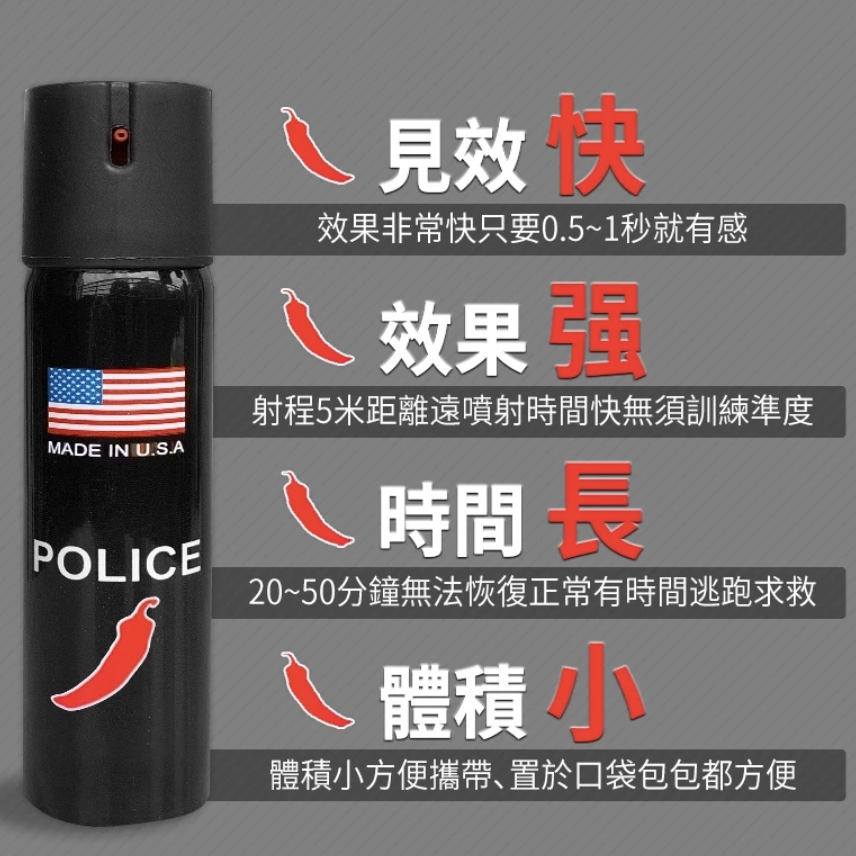 防身用品推薦6：防身噴霧、防狼噴霧劑