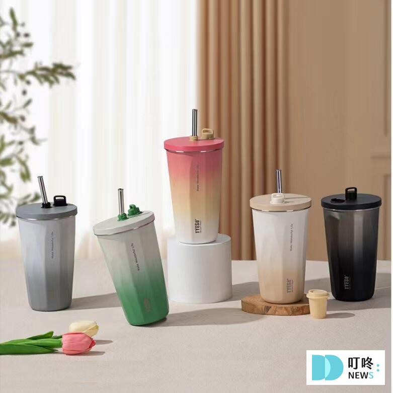 3. 【泰碩】不鏽鋼保冷吸管咖啡杯 600ml，$239