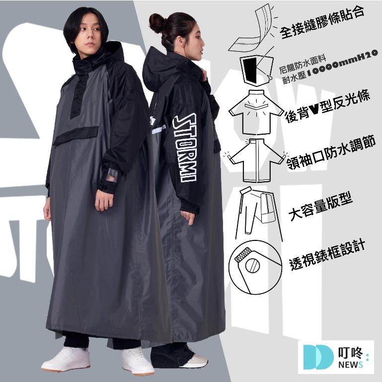 【推薦一】一件式雨衣背包款秒穿半開襟