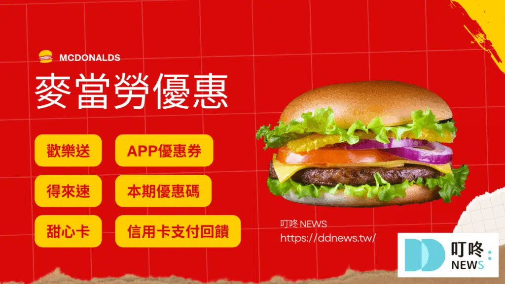 2026麥當勞優惠券｜歡樂送、app、菜單套餐、早餐折扣、優惠代碼、甜心卡（mcdonalds全攻略）