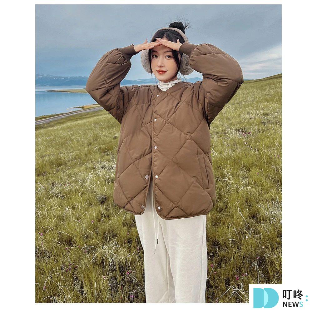 5. 【時尚又減齡】買到戀愛－韓版菱格羽絨鋪棉外套 $399-2