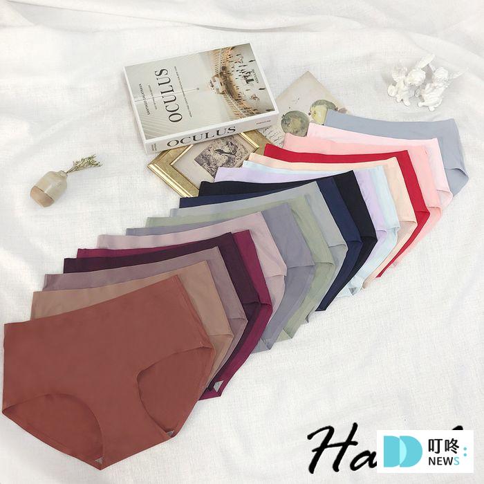 2. 【涼感一片式內褲】《HanVo》高質感冰絲無痕中腰內褲 $65-2