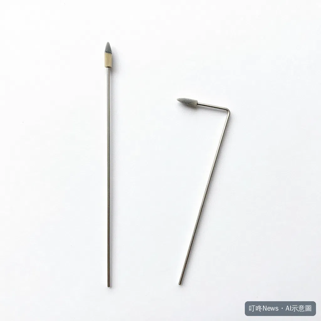 I型與L型牙間刷外觀差異示意圖